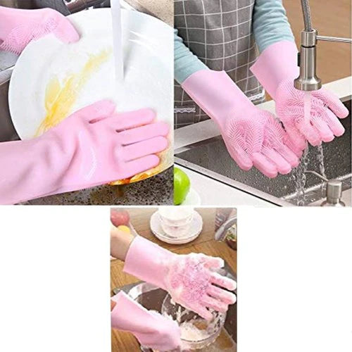 Dishwashing Cleaning Gloves Magic Silicone